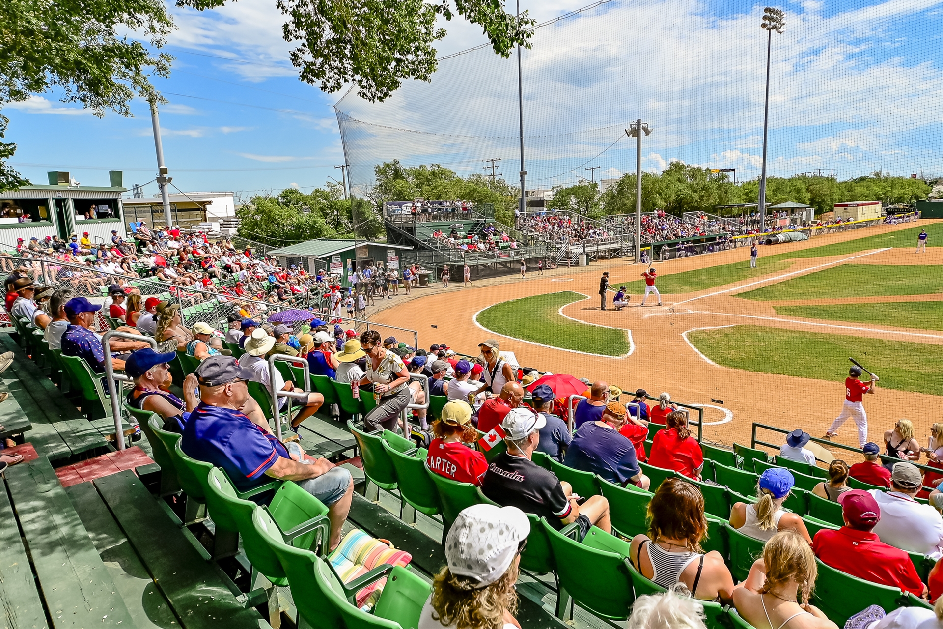 1,250 fans attend Canada Day game action at Currie Field in Regina ... photo by Wanda Harron